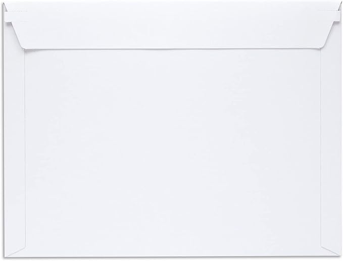 Juvale Mailing Envelopes - 9.5 x 12.5 in, White, 25-Pack - Rigid Flat Mailers with Peel & Seal Closure - Photo & Document Mailers - Cardboard Envelopes for Comic Book Shippers