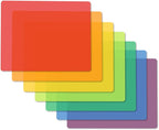 Fotouzy Plastic Cutting Boards for Kitchen, Flexible Cutting Mats Set of 7, BPA-Free, Non-Porous, Dishwasher Safe, 15x12 In, 7 Translucent Colors