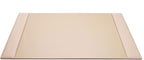 White Latte Bonded Leather 30" x 18" Side-Rail Desk Pad