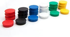 Bullseye Office 24 Round Assorted Color Fridge Magnets, Button Shaped, Small Colorful Magnetic Discs for Kitchen, Cabinet or Classroom, Perfect Whiteboard Supplies for Teachers (Assorted Color)