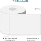 L LIKED 4x6 Direct Thermal Labels (250 Labels/Roll) - Perfect for Zebra Printers (500 Rolls)