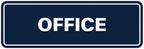 Signs ByLITA Standard Office Sign - Professional Business Signage - Easy to Install (Navy Blue/Gold) - Medium 1 Pack