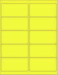 8-1/2 x 11" Neon Color High Light Fluorescent Labels for Laser & Inkjet Printer (Yellow Fluorescent, 4 x 2" - 10 Per Page | 2500 Labels)