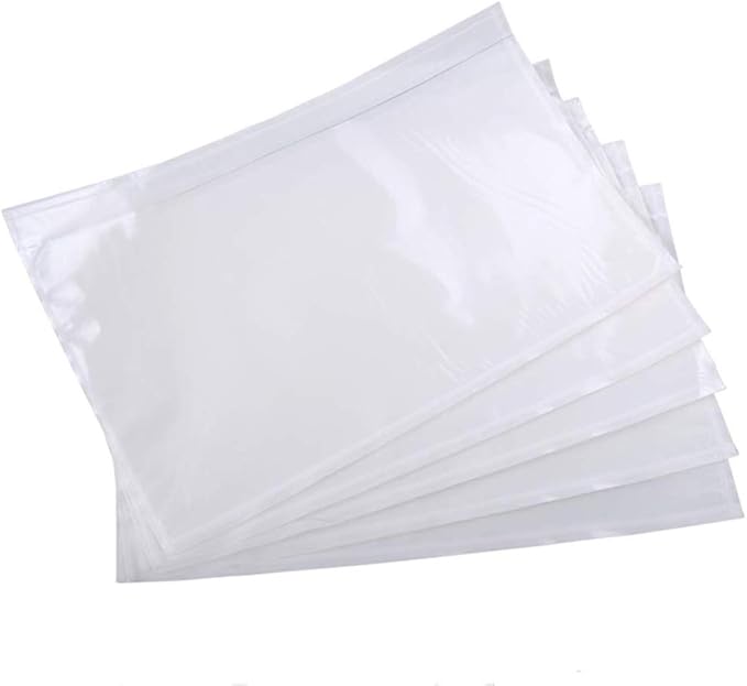 9527 Product 6" x 9" Clear Adhesive Top Loading Packing List Clear Shipping Pouches, Mailing/Shipping Label Envelopes (500 Pack)