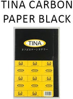 TINA Single Side Black Carbon Copy Paper For Typing And Writing Box of 100 Sheets F4 Size (8.25" X 13")