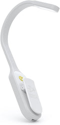 The Original Mighty Bright Recharge Clip On Rechargeable Book Light Reading Light, Warm Eye Care LEDs, Flexible, Durable, Dimmable, Perfect for Kids, Bookworms, Reading in Bed, Lasts 60 Hours (White)
