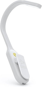 The Original Mighty Bright Recharge Clip On Rechargeable Book Light Reading Light, Warm Eye Care LEDs, Flexible, Durable, Dimmable, Perfect for Kids, Bookworms, Reading in Bed, Lasts 60 Hours (White)
