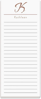 Current Personalized Name & Initial Notepad Set – Set of 3, 30-Sheet Pads, 2½ x 6½ Inches, Memo Pad, Shopping List, To-Do Notes, Office Organizer