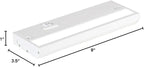 LED Under Cabinet Lighting Hardwired - 3CCT 9 Inch White Finish - Undercabinet Lights for Kitchen - Linkable Undercounter Dimmable Plug in Light or Hard Wired - Under Counter Fixture Direct Wire