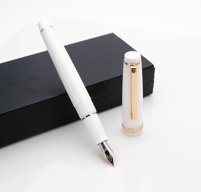 JINHAO 82 Fountain Pen (Porcelain White,Fine Nib 0.5mm)