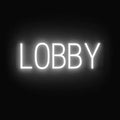 SpellBrite LOBBY Sign | Directional Sign with Neon Look, White LED Light Source | 20.4" x 6.3"