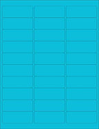 NextDayLabels - 8-1/2 x 11 Neon Color High Light Fluorescent Labels for Laser & Inkjet Printer (Blue Fluorescent, 1" x 2-5/8" - 30 Per Page | 750 Labels)