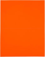 JAM PAPER Shipping Labels - Half Page - 5 1/2 x 8 1/2 - Neon Deep Red/Orange - 50/Pack