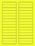 8-1/2 x 11" Neon Color High Light Fluorescent Labels for Laser & Inkjet Printer (Yellow Fluorescent, 2/3" x 3-7/16" - 30 Per Page | 3000 Labels)