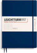 Leuchtturm1917 Hardcover Dotted Master Slim Notebook, Navy, A4