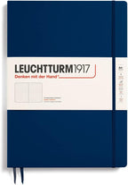 Leuchtturm1917 Hardcover Dotted Master Slim Notebook, Navy, A4