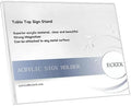 ECKEK Acrylic Sign Holder A3/A4/A5 Menu Displays L Shape Sign Stand Table Top Sign Stand (Horizontal A5 210×148mm/ 8.27×5.83 inches)