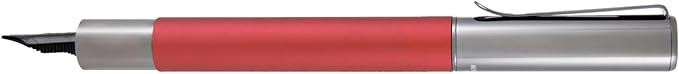 Monteverde USA Ritma Fountain Pen in Red – Omniflex Nib, Flexible JoWo Stainless Steel, Refillable Ink Cartridge/Converter – Ideal for Calligraphy & Artistic Expression