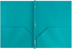 JAM PAPER Plastic Color POP Folders - 2 Pocket Durable Folders with Metal Prongs Fastener Clasps - Assorted Fashion Colors - 6/Pack