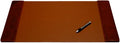 DACASSO Leather Desk Pad with Side Rails - Luxury Leather Desk Blotter for Writing - Executive Desk Surface Protector - (Mocha, 22 x 14)