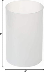Sunwo Glass Shade Straight Cylinder Glass Lamp Shade Replacement with Multiple Effects (Frosted Straight Cylinder)
