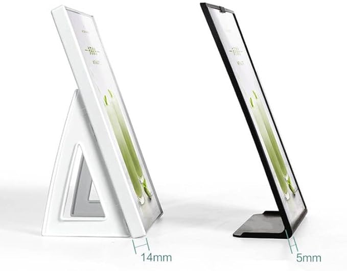 ECKEK ABS Plastic Sign Holder，Menu Displays L Shape Sign Stand Vertical/Horizontal Use (White A3 297×420mm/11.69×16.54inches)