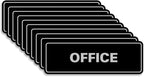 Signs ByLITA Standard Office Sign - Professional Business Signage - Easy to Install (Black/Silver) - Large 10 Pack