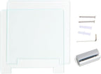 Set of Two - 6 x 6 Inch Acrylic Office Signs with 4 Inch Aluminum Support for Wall Mount, Do-it-Yourself Directional Sign Holders Include Printable Film Sheets for Custom Presentations