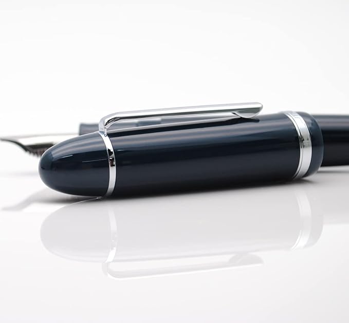 JINHAO X159 Fountain Pen (F Nib 0.5mm, Dark Blue with Silvery Clip)