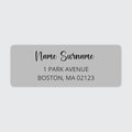 Dotty about Paper Personalized Grey Colorblock - Return Address Labels x 100