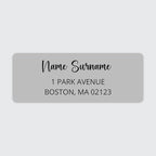 Dotty about Paper Personalized Grey Colorblock - Return Address Labels x 100