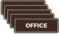 Signs ByLITA Standard Office Sign - Professional Business Signage - Easy to Install (Dark Brown) - Small 5 Pack