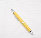 JINHAO 20 Press Fountain Pen, Retractable Capless Resin Pen with Ink Converter (F Nib 0.5mm, Lemon Yellow)