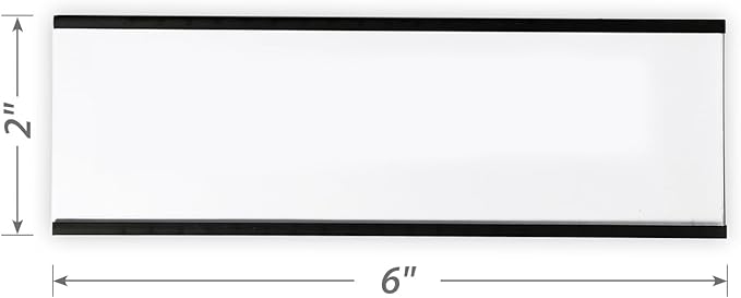 SmartSign Magnetic 'C' Channel Label Holders | 2" x 6", Pack of 10