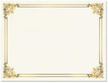 Empire Gold & White Parchment Certificate Papers - Pack of 25, NOT FOIL Laser & Inkjet Printer Compatible, for Office, Business Awards, Graduation, School Diplomas, 8-1/2" x 11" on 60 lb. Text Stock