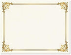 Empire Gold & White Parchment Certificate Papers - Pack of 25, NOT FOIL Laser & Inkjet Printer Compatible, for Office, Business Awards, Graduation, School Diplomas, 8-1/2" x 11" on 60 lb. Text Stock