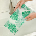 Monstera Shelf Liner for Drawers and Cabinets - Non Adhesive Waterproof Washable Cabinet Liner, Decorative Tropical Leaves Contact Paper for Kitchen Shelves, Pantry, Closet, Fridge