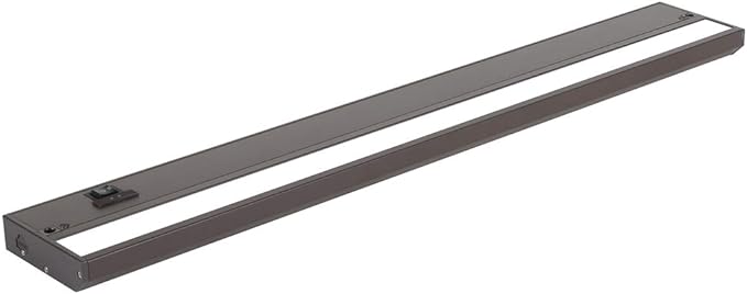 LED Under Cabinet Lighting Hardwired - 3CCT 24 Inch Bronze Finish - Undercabinet Lights for Kitchen - Linkable Undercounter Dimmable Plug in Light or Hard Wired - Under Counter Fixture Direct Wire