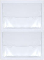 Juvale 100-Pack Clear Business Card Pockets - 3.54 x 2 in Vinyl Top-Load - Peel & Stick Adhesive Pockets for Library Cards & ID Badges - Bulk Set for Storage & Organization