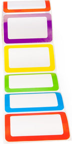 L LIKED 500 Stickers - 3.5" x 2.25"Colors Plain Name tag Labels with Perforated Line for School Office Home (Blank - 500 Labels)