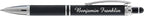 ExpressDesigns™ - Personalized Pens Gift Set - 2 Pack of Soft Touch Metal Pens w/gift box - Luxury Ballpoint Pen Custom Engraved with Name or Message (Black - Blue)