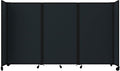 Versare Room Divider 360 Portable Wall Partition | Folding Panels | Large Freestanding Divider | Locking Wheels | Temporary Room Separator