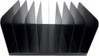 Huron Desktop File Binder Organizer Storage Vertical 8 Slot, Black Commercial Grade Steel