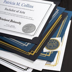 PaperDirect Foil Elegance Specialty Certificates, 50 Sheets of 38lb Cream Paper, 8½" x 11", Double Gold Foil Border, Perfect for Awards, Students, Employees, Volunteers, Course Completion, Diplomas