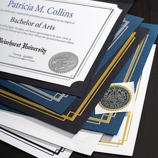 PaperDirect Foil Elegance Specialty Certificates, 50 Sheets of 38lb White Paper, 8½" x 11", Double Silver Foil Border, Perfect for Awards, Students, Employees, Volunteers, Course Completion, Diplomas