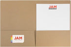 LUXPaper 9" x 12" Presentation Folders | Two Pocket | Grocery Bag Brown | 18pt. Cover | 10 Qty