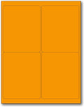NextDayLabels - 8-1/2 x 11" Neon Color High Light Fluorescent Labels for Laser & Inkjet Printer (Orange Fluorescent, 4 x 5" - 4 Per Page | 400 Labels)