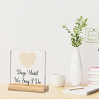 Engagement Gifts for Couples, Funny Wedding Countdown Acrylic Sign, Funny Wedding Gifts for Couples Decor for Home Party, Bride Shower Gifts Ideas A 12