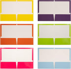 JAM PAPER Laminated Two Pocket Glossy School Folders - Letter Size - High Gloss Assorted Fashion Colors - 6/Pack