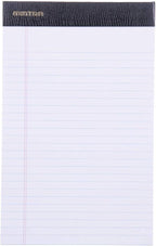 Mintra Office Legal Pads - ((PREMIUM WHITE 6pk, 5in x 8in, NARROW RULED))